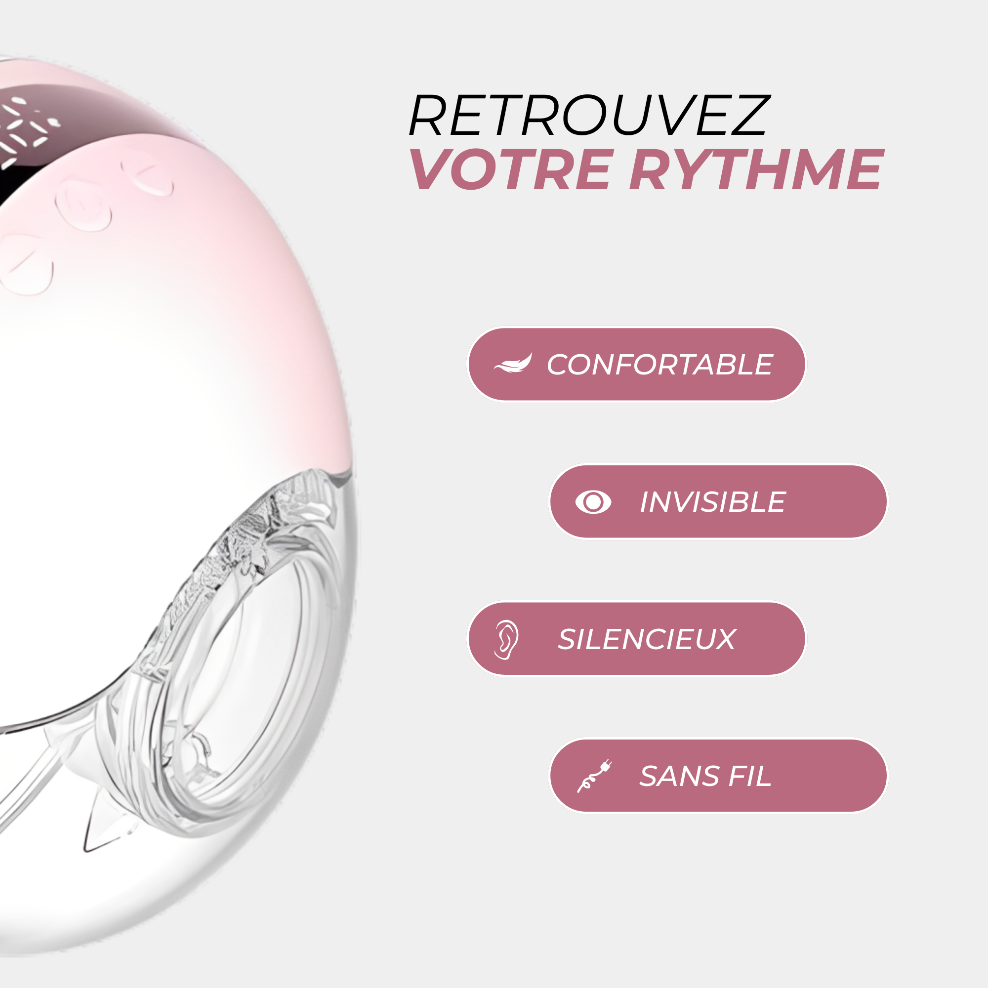 Tire-lait électrique portable mains libres grande capacité