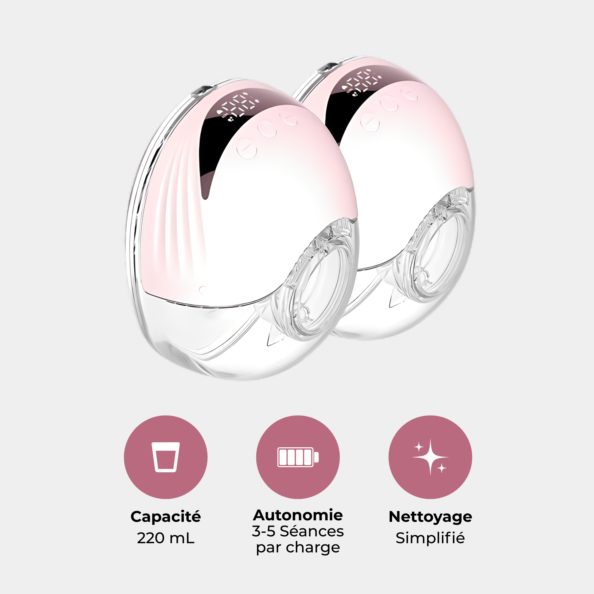 Tire-lait électrique portable mains libres grande capacité