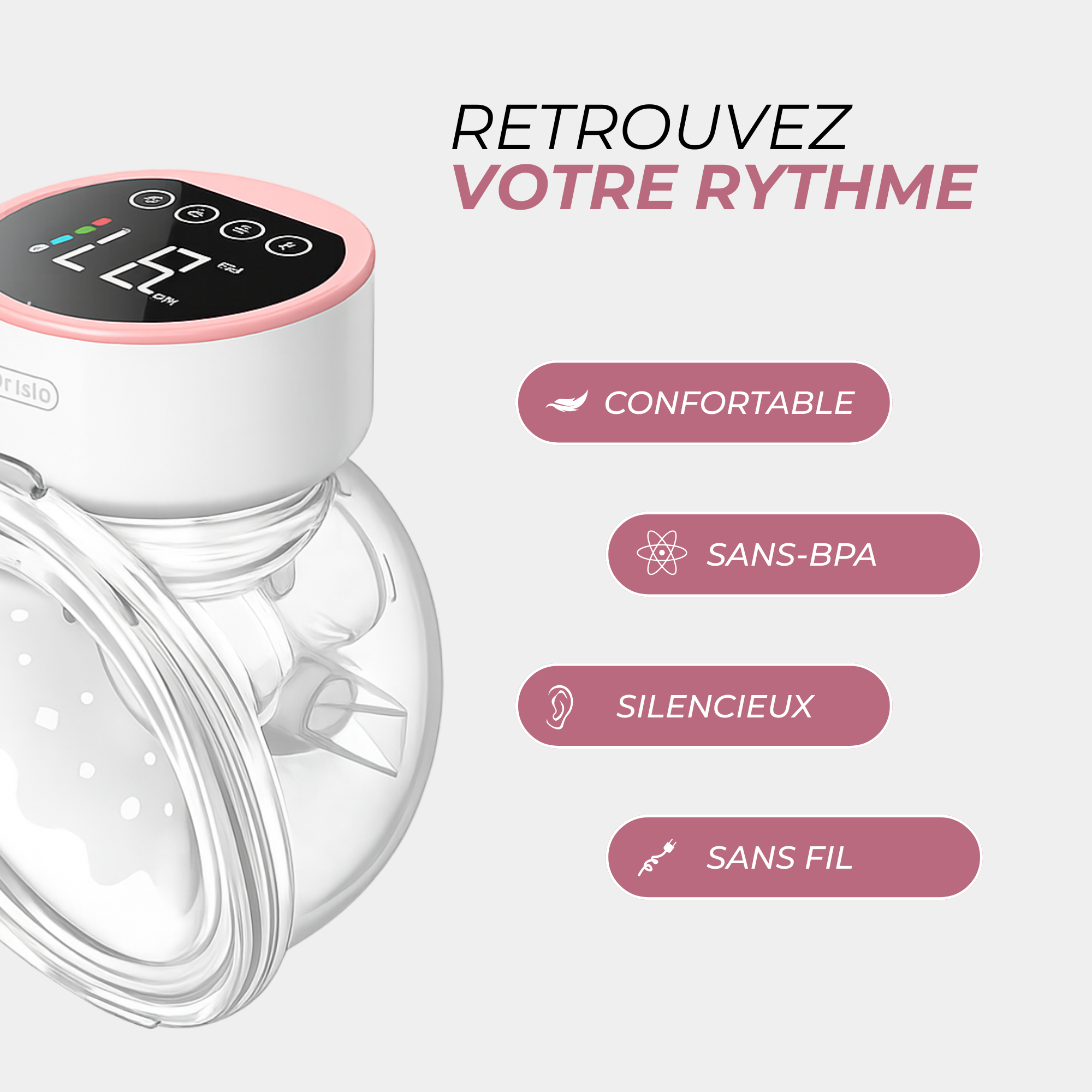 Tire-lait Portable mains libres silencieux extracteur de lait maternel