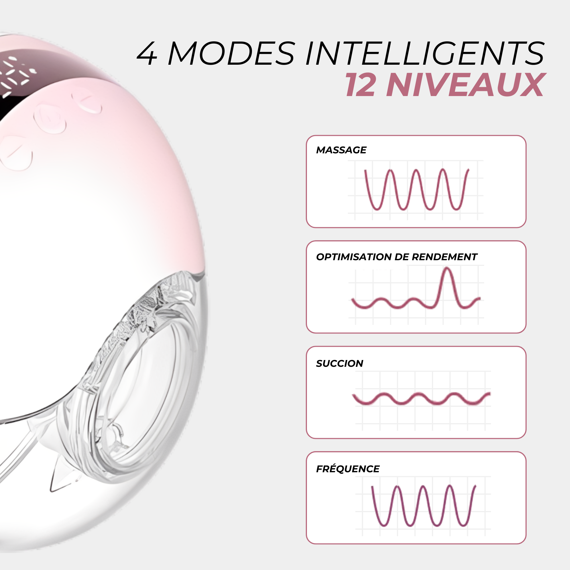 Tire-lait électrique portable mains libres grande capacité