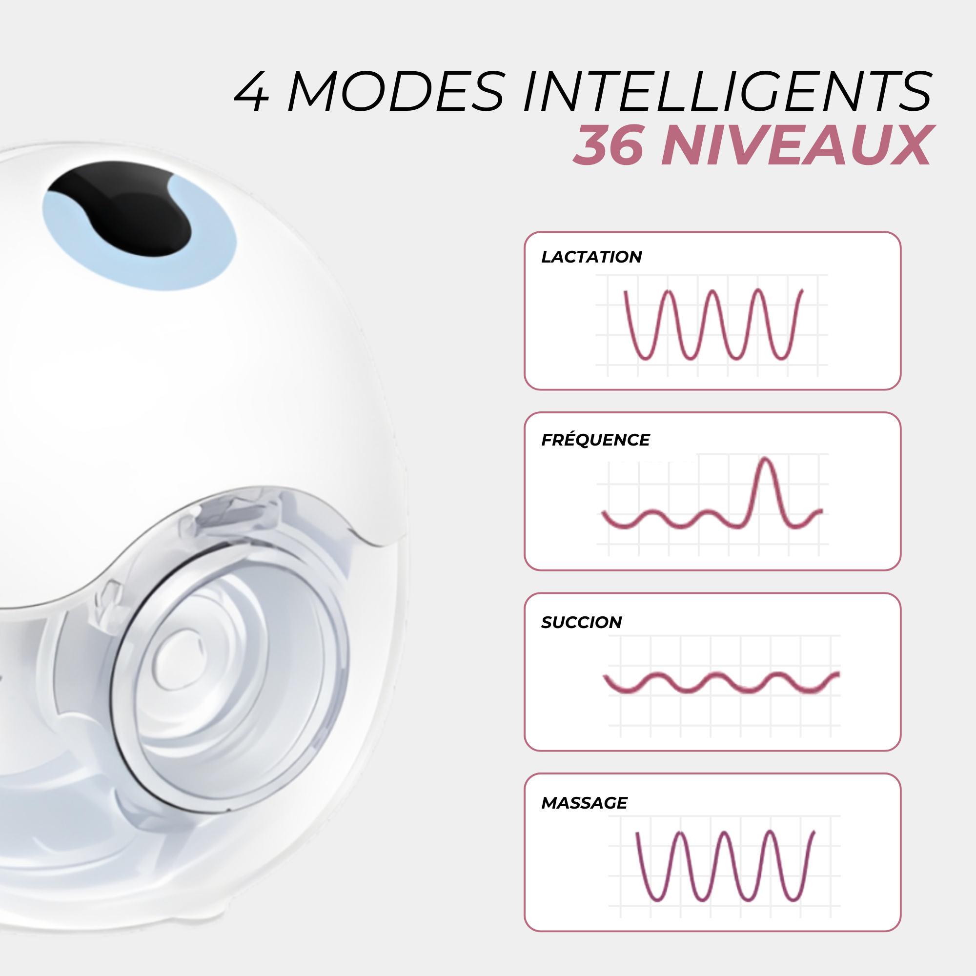 Tire-lait électrique portable mains libres faible bruit